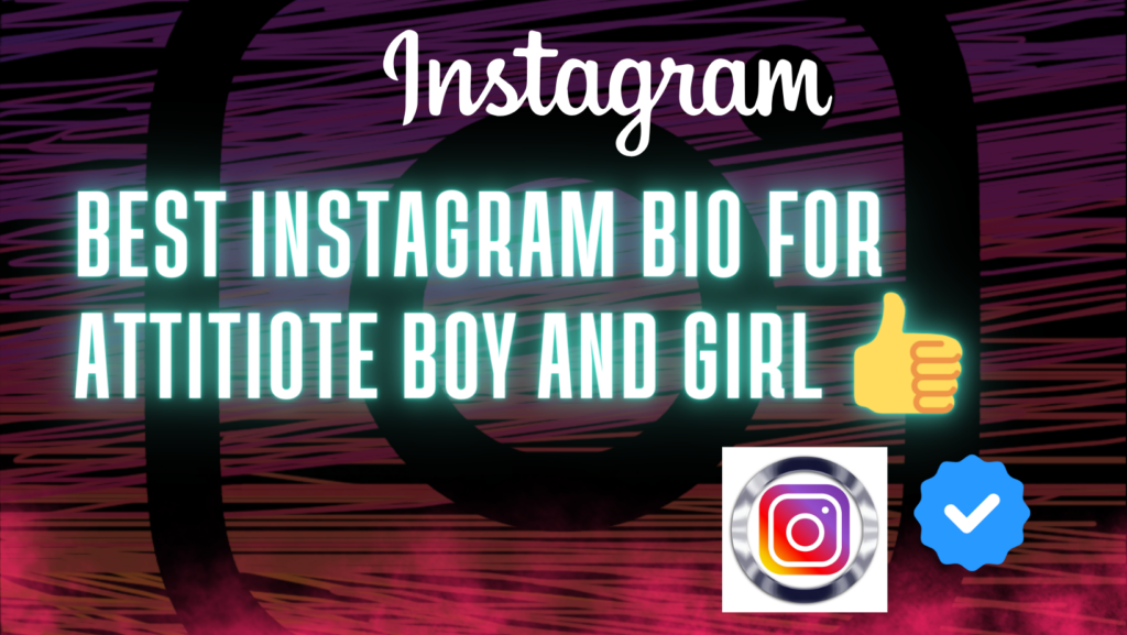 Example About Best Instagram Bio for Attitiote Boy and Girl