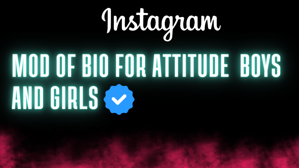 Example About Mod of Bio for Attitude boys and Girls